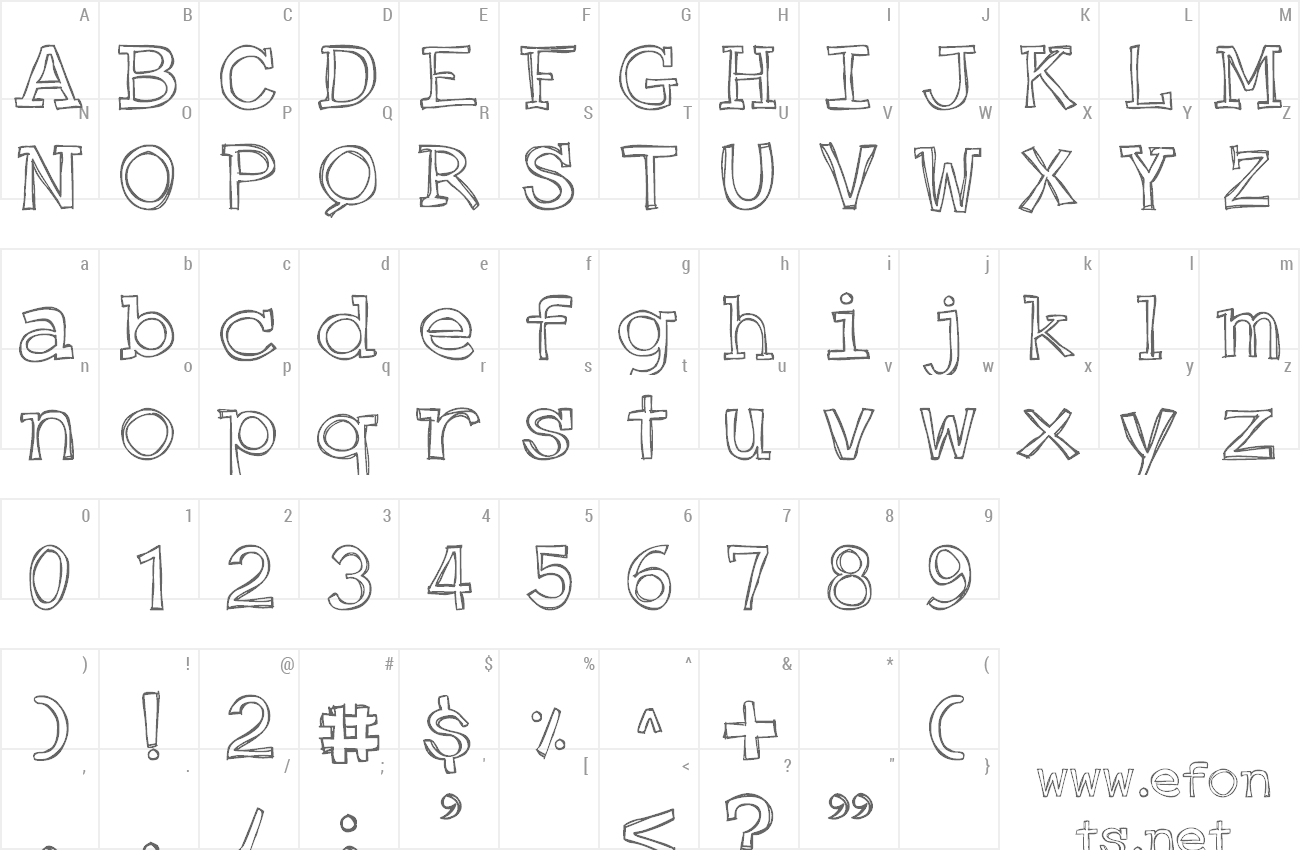 Font DJB Just an Outty preview